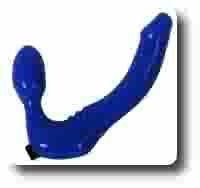 Feeldoe Slim Blue With Vibrator Silicone Dildo