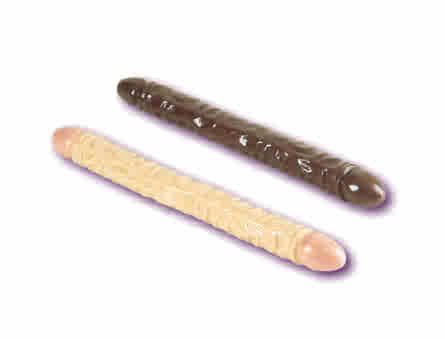 Ebony Tool 18" Veined Double Dong Double Head Dildo