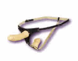 Double Dong with Harness - Ivory Dildo