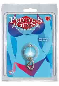 Precious Gems Intimate Charms Belly Ring - Heart Charm