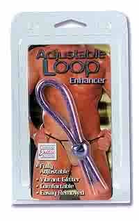 Loop Enhancer Adjustable Cock Ring Purple Glitter