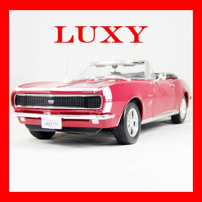Chevy Camaro SS Convertible 1967 1-18 Diecast Car Model Red Luxy Collectibles