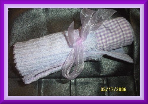 Boutique Lavender Chingam and Chenille Diaper Bag Changing Pad