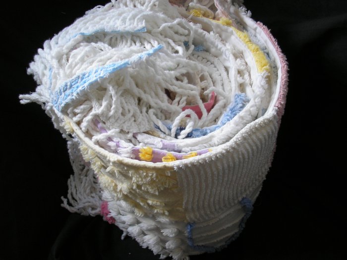 Custom Vintage Chenille Crib Patchwork Bumper Pads