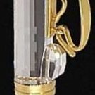 Crystal Finial w/ Brass Base, Golf Bag, Clubs, Lamp Accessory