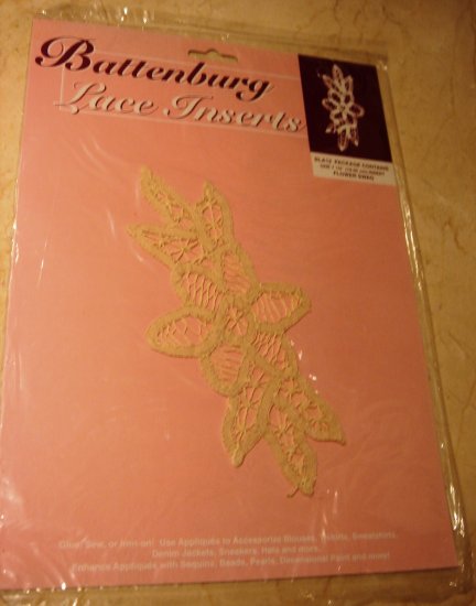 Battenberg Lace Insert Trim Flower Swag New in Pkg