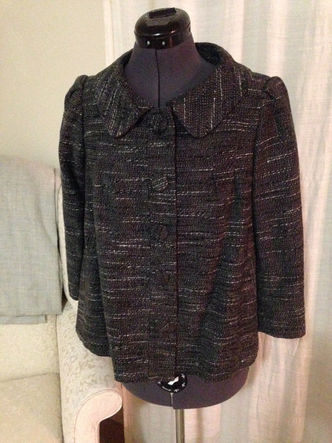 Heavy Gray Swing Coat, H & M, Size 6