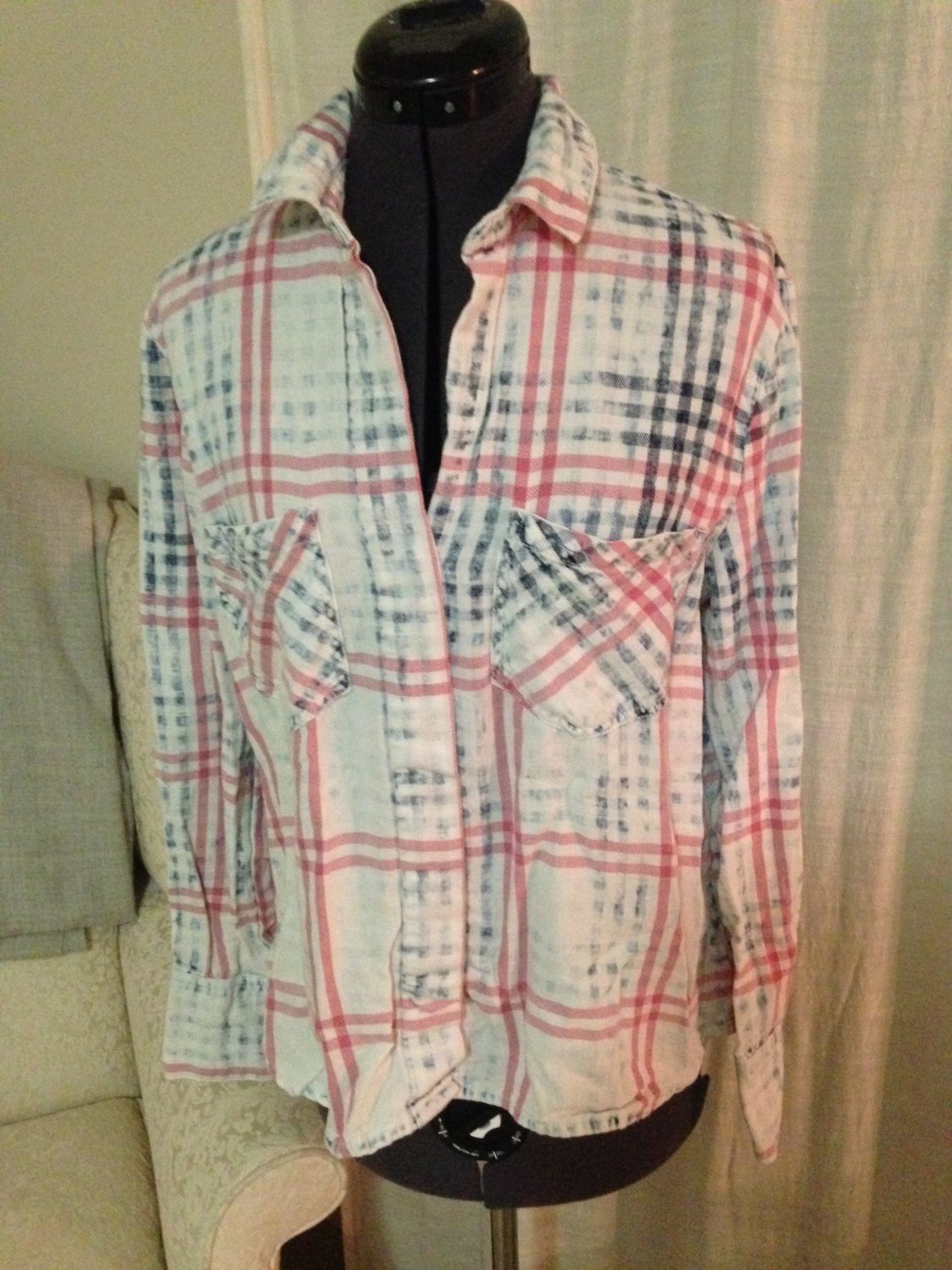 Pastel Flannel Top, Anthropologie, Size S