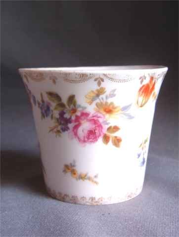 Beautiful Hand Painted Beyer & Boch Cup Floral Design 1890