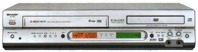 Sharp DV-NC85W Multi-System DVD-VCR Combo Karaoke functions with 2 microphone inputs (PAL-NTSC)