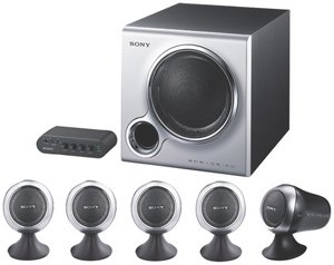 Sony SRSD5100 - 6-Piece - 130-Watt - 5.1 Multimedia and Gaming Speaker System