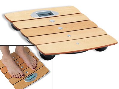 Ikasumoto Square Wooden Bathroom Scale
