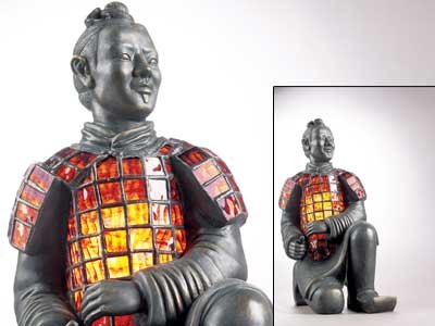 Museo TK-252 Terracotta Warrior Stained-Glass Lamp