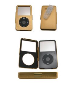iPod Video Aluminum Gold Case + Belt Clip
