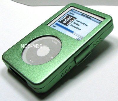iPod Video Aluminum Green Case + Belt Clip