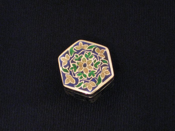 Multi-Colored Enameled Sterling Silver Ring Box