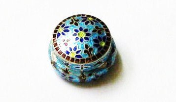 Blue Enameled Sterling Silver Ring Box