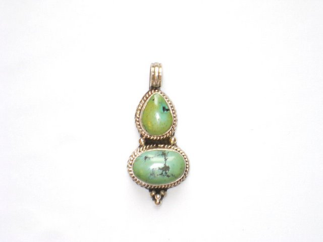 Turquoise Pendant in Sterling silver