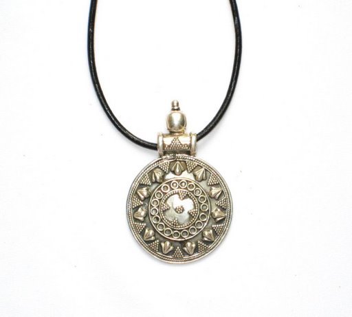 Round Sterling Silver Pendant