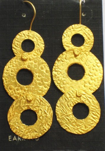 Gold Plated Earrings in Sterling Silver