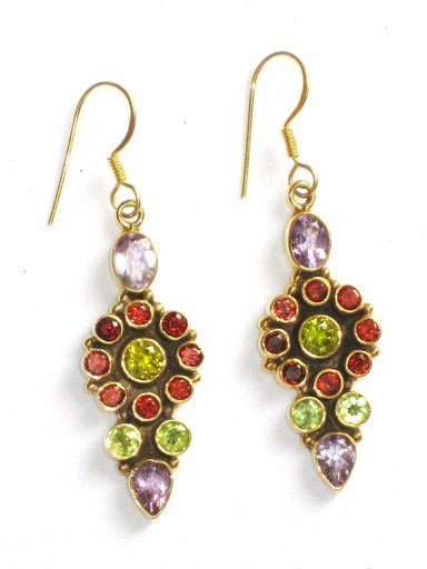 Gold Plated Earrings in Sterling Silver