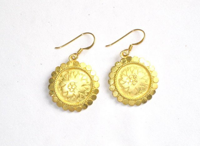 Gold Plated Earrings in Sterling Silver