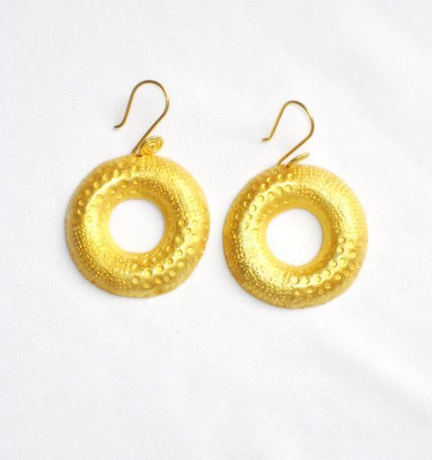 Gold Plated Earrings in Sterling Silver