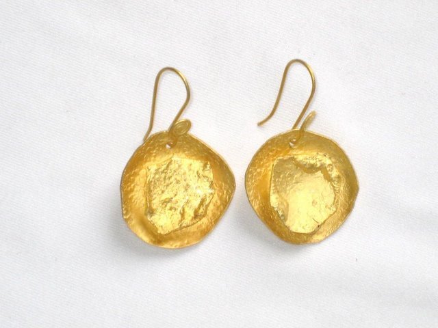 Gold Plated Earrings in Sterling Silver