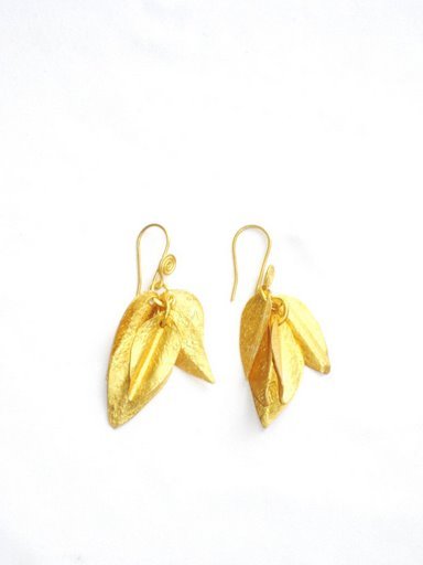 Gold Plated Earrings in Sterling Silver