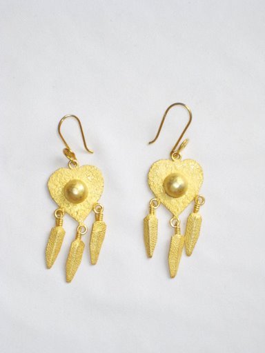 Gold Plated Earrings in Sterling Silver