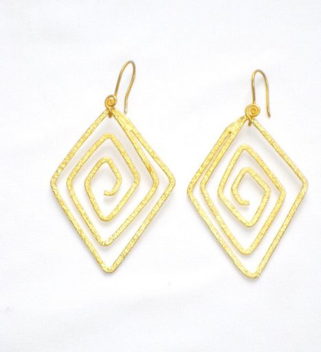 Gold Plated Earrings in Sterling Silver