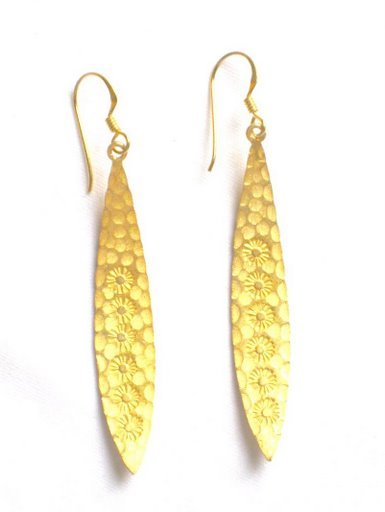 Gold Plated Earrings in Sterling Silver