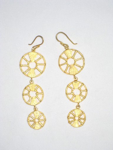 Gold Plated Earrings in Sterling Silver