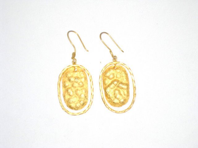 Gold Plated Earrings in Sterling Silver