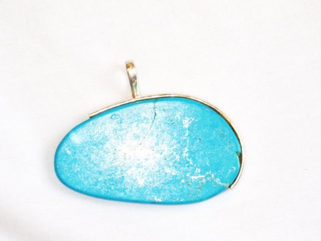 Turquoise Pendant in Sterling silver