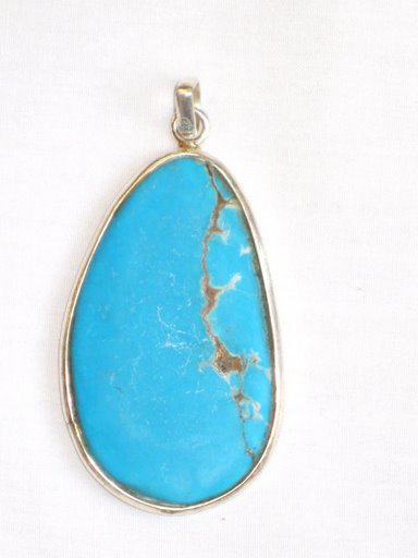 PN020 Turquoise Pendant in Sterling silver