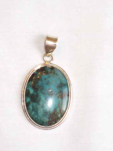 Turquoise Pendant in Sterling silver