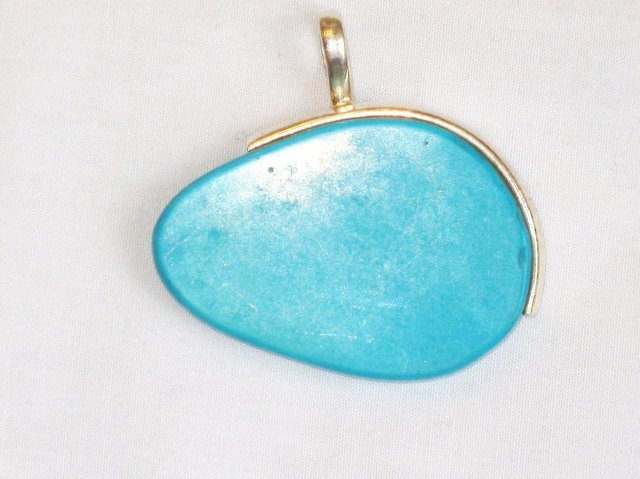 Turquoise Pendant in Sterling silver