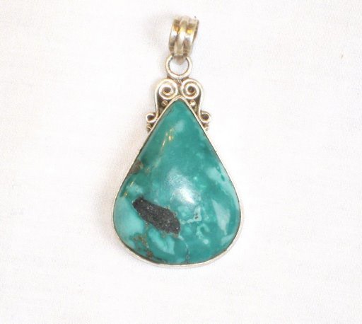 Turquoise Pendant in Sterling silver