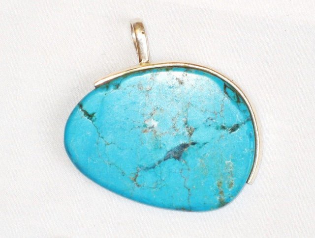 Turquoise Pendant in Sterling silver