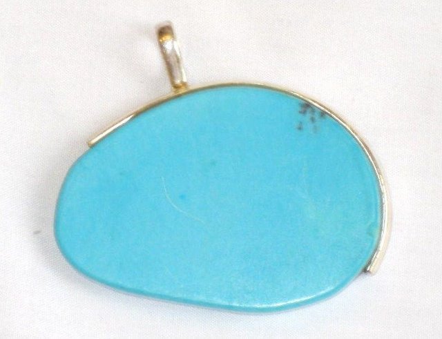 Turquoise Pendant in Sterling silver