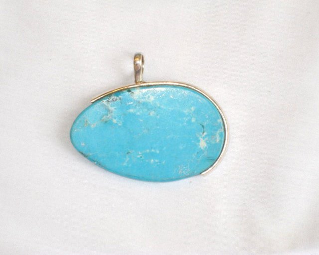 Turquoise Pendant in Sterling silver - SOLD