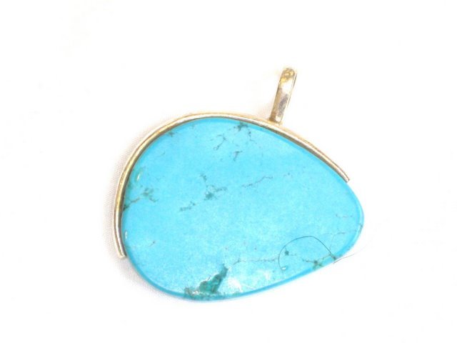 Turquoise Pendant in Sterling silver