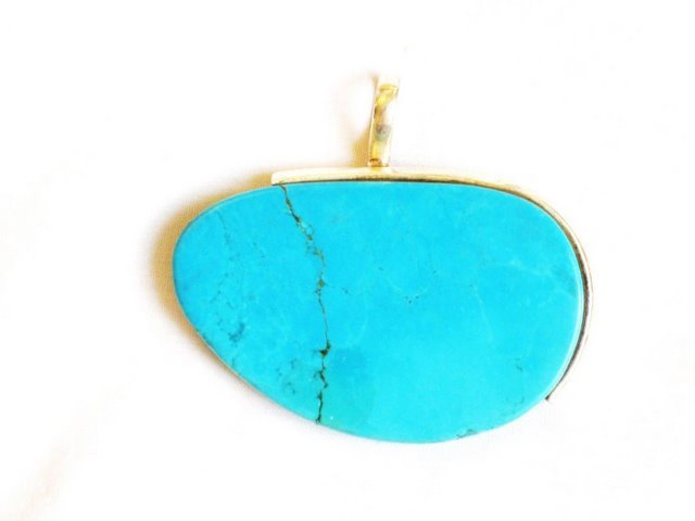 Turquoise Pendant in Sterling silver