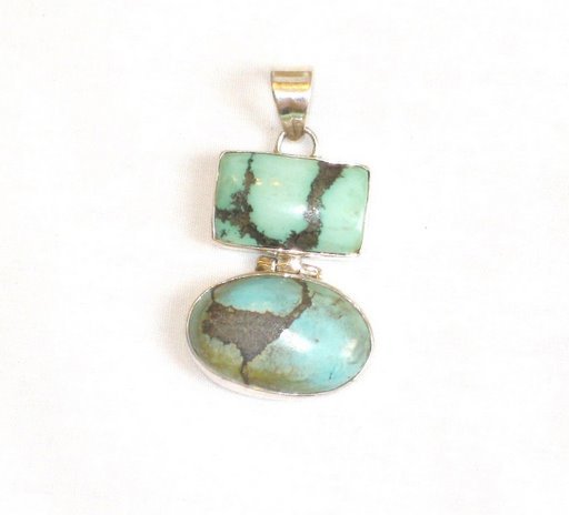 Turquoise Pendant in Sterling silver