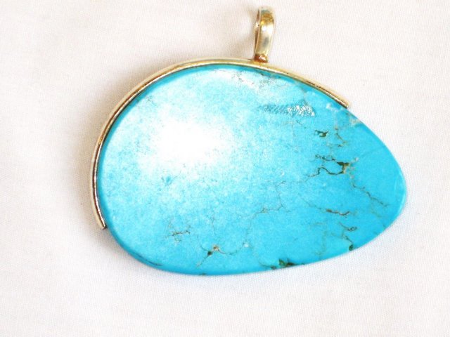 Turquoise Pendant in Sterling silver