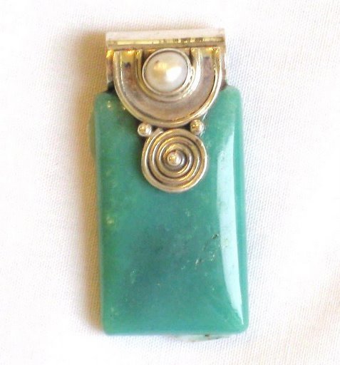 Turquoise Pendant in Sterling silver
