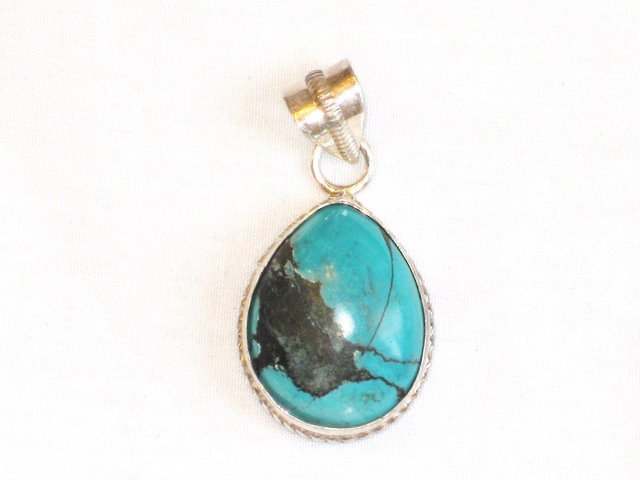 PN043 Turquoise Pendant in Sterling silver - SOLD
