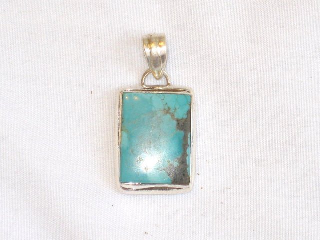 Turquoise Pendant in Sterling silver