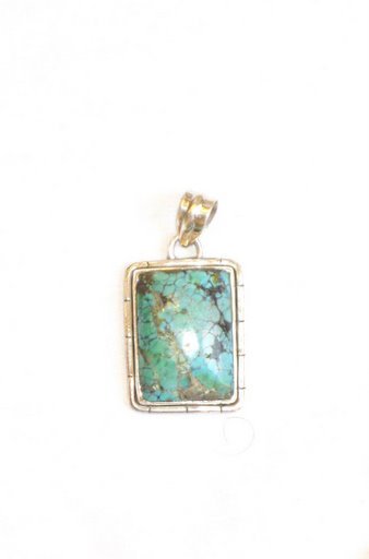 Turquoise Pendant in Sterling silver